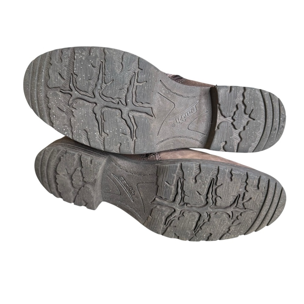 Earth Jordan Womens Stone Brown Leather Side Zip Ankle Boots sz 9 S5 - Picture 9 of 10